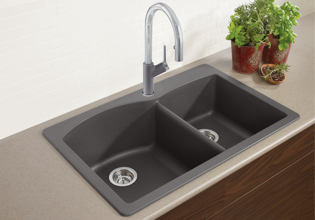Blanco DIAMOND 1¾ Bowl SILGRANIT Drop-In Kitchen Sink