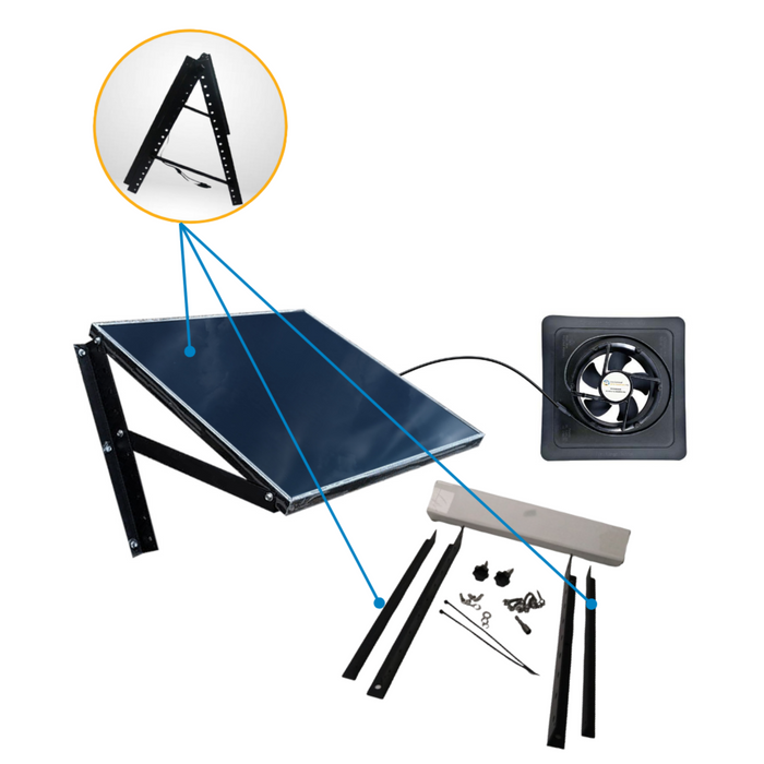 iSolar 50W108-FLEX Modular Solar Attic Fan - Retrofit – High-Efficiency Solar-Powered Ventilation