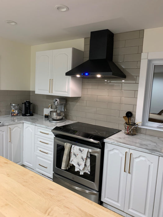Agua Canada 30" Wall Mounted Pyramid Range Hood W 500 CFM