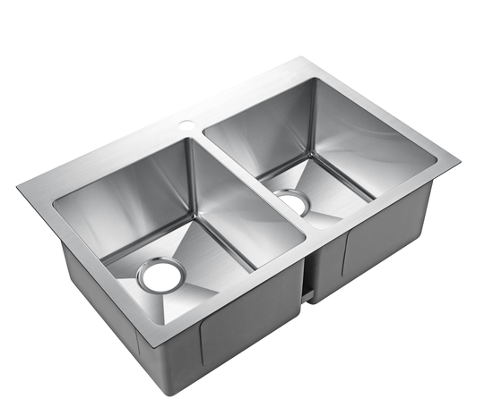 Agua Canada ELDORADO 2 Bowls 33X22 Dual Mount Kitchen Sink