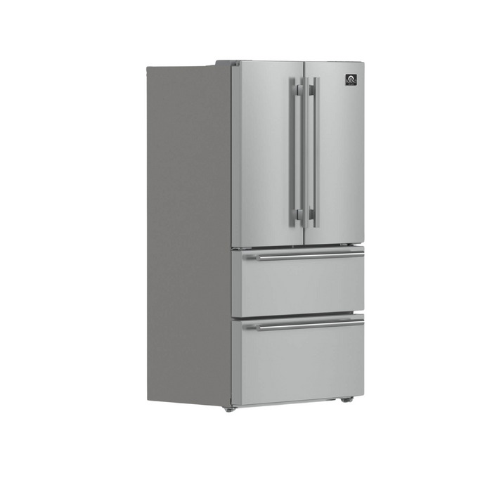 Forno MOENA 36" French Door 19.2 cu.ft. Stainless Steel Refrigerator - FFRBI1820-36SB