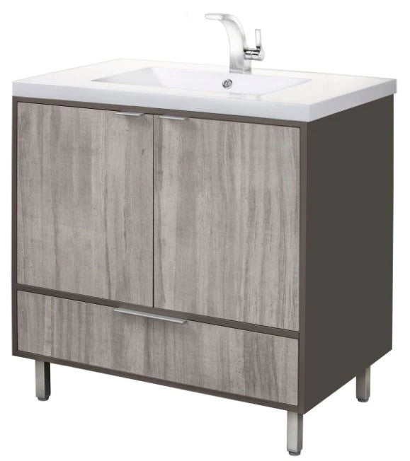Cutler London 36” Gray Freestanding Vanity LCSHF36