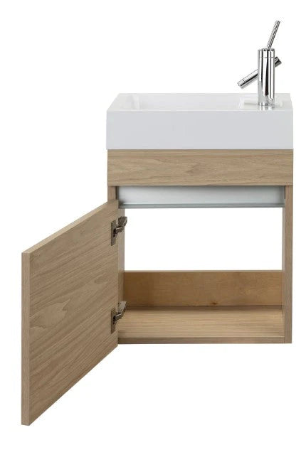 Cutler Piccolo 18” Space Saver Wall Mount Bathroom Vanity