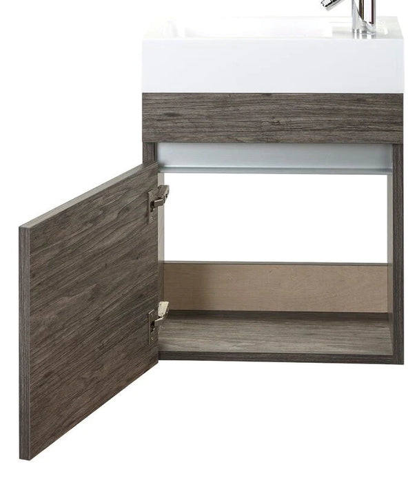 Cutler Piccolo 18” Space Saver Wall Mount Bathroom Vanity