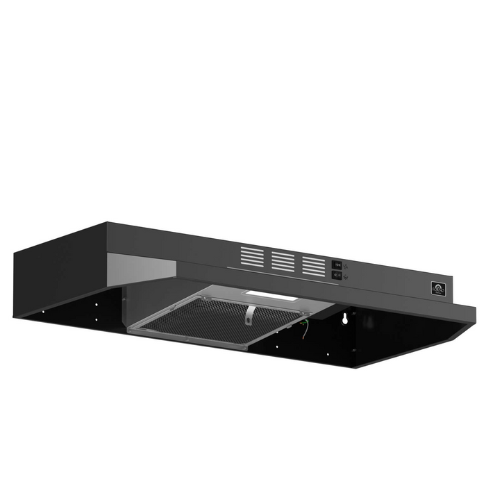 Forno CAPPA 30" Under Cabinet Mount Range Hood in Black 200 CFM - FRHUC5200-30BLK