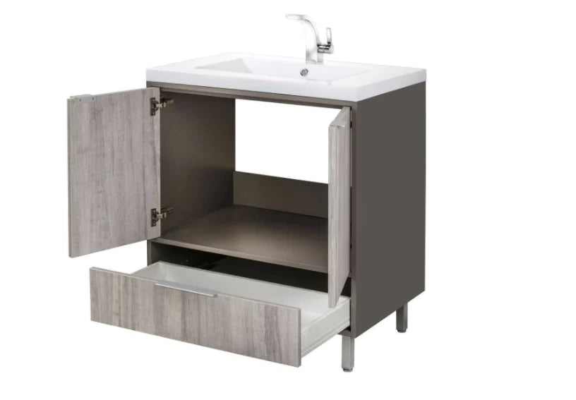 Cutler London 36” Gray Freestanding Vanity LCSHF36