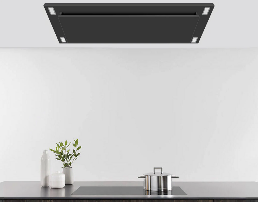 Victory Range Hoods Sunset 600 CFM Black Flush Ceiling Mount Dimmable LED Range Hood