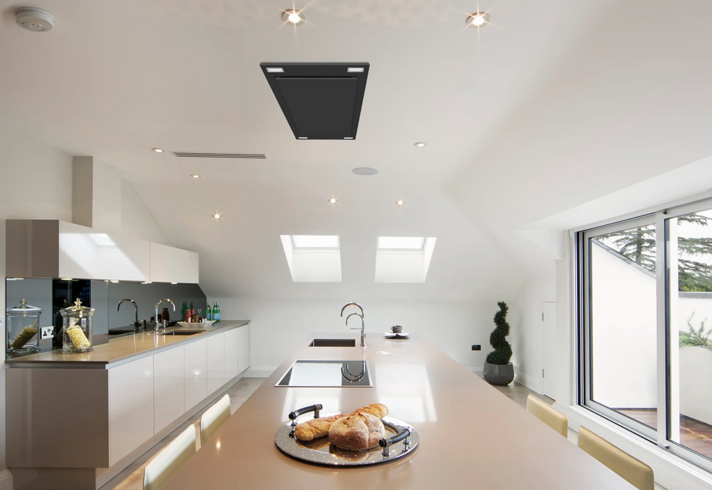 Victory Range Hoods Sunset 600 CFM Black Flush Ceiling Mount Dimmable LED Range Hood