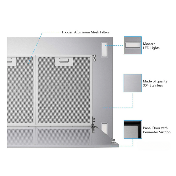 Victory Range Hoods Sunset 600 CFM White Flush Ceiling Mount Dimmable LED Range Hood