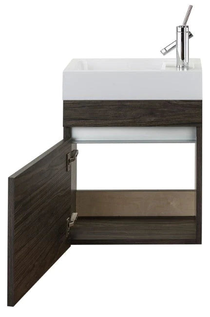 Cutler Piccolo 18” Space Saver Wall Mount Bathroom Vanity