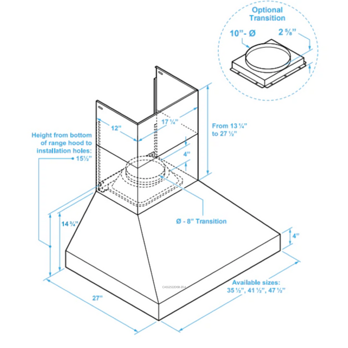 Victory Range Hoods Twister 48" 1200 CFM Outdoor Range Hood for BBQ