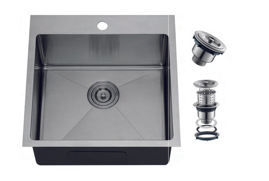 Agua Canada VENTY 1 Bowl  20X20 Top Mount Kitchen Sink