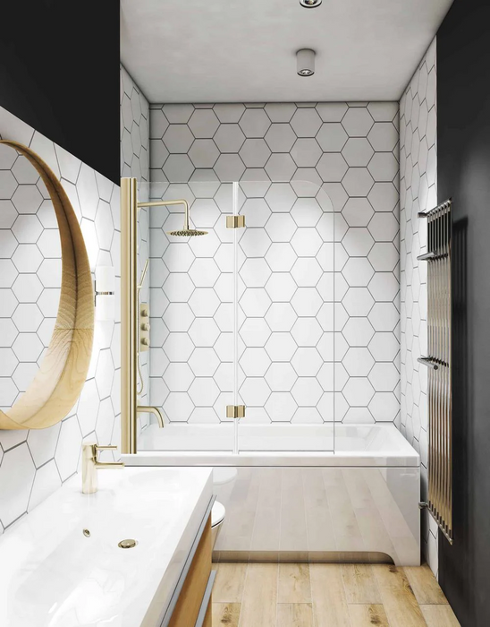 Agua Canada VEDA Thermostatic Shower-Tub Set Including Shower Head, Handshower On Rail, Valve And Spout