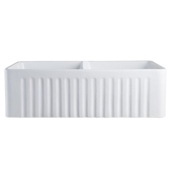 Agua Canada EMIRALD 2 Bowls 33X18 Apron-Front Reversible Kitchen Sink