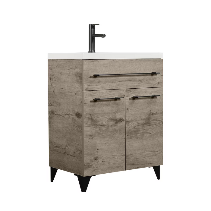 Luxo Marbre Beige Freestanding Vanity with 2 Doors and 1 Drawer