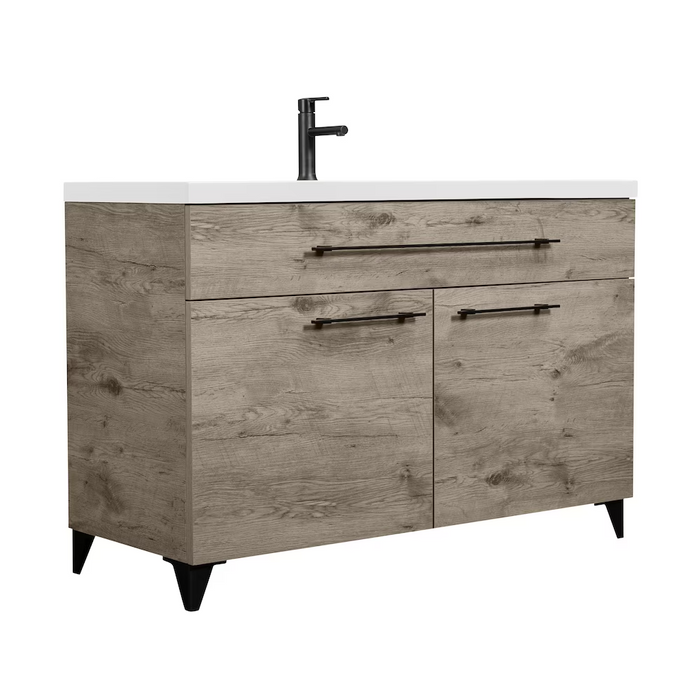Luxo Marbre Beige Freestanding Vanity with 2 Doors and 1 Drawer