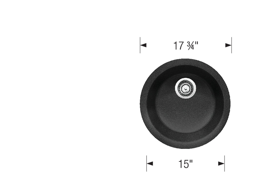 Blanco Rondo Single Bowl Dual Mount Round SILGRANIT Bar Sink