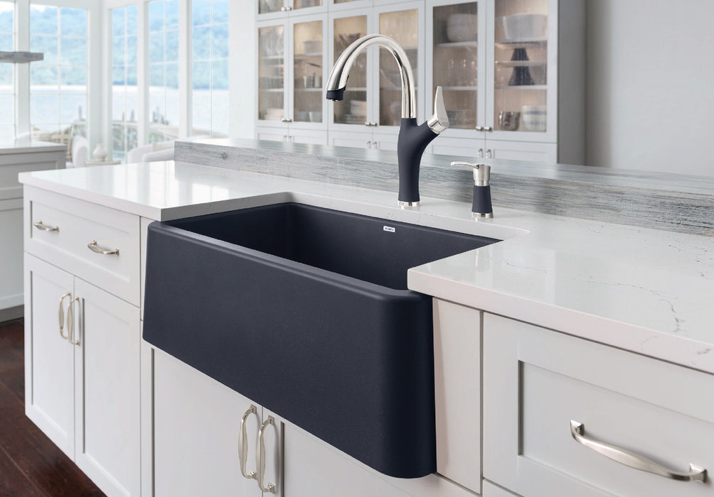 Blanco IKON 30 Single Bowl SILGRANIT Apron Farmhouse Kitchen Sink