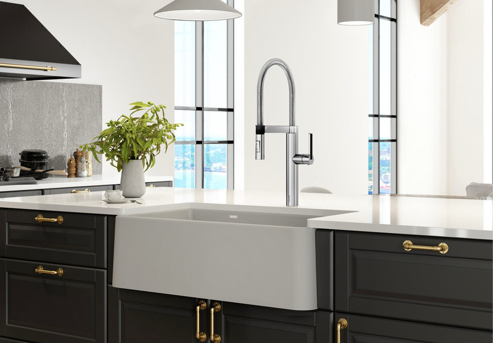 Blanco IKON 33 1¾ Low Divide Double Bowl SILGRANIT Apron Kitchen Sink