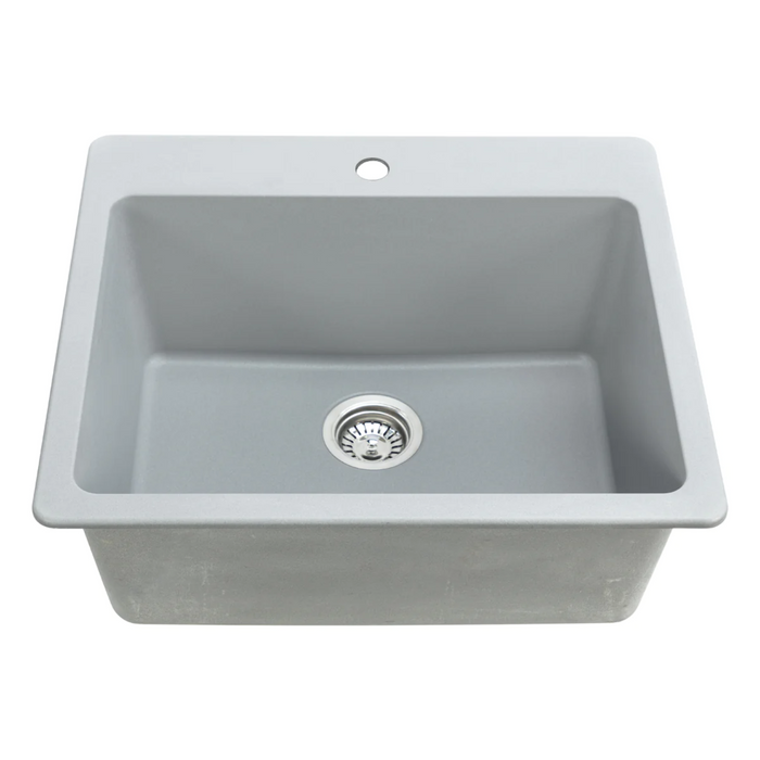 Agua Canada EVEREST 25X22 Single Bowl Granite Dual Mount Kitchen Sink
