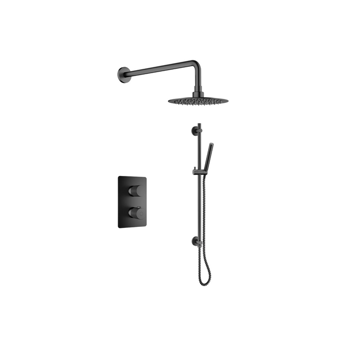 Agua Canada VANIKA Thermostatic Shower Set Including Shower Head, Handshower On Rail And Valve