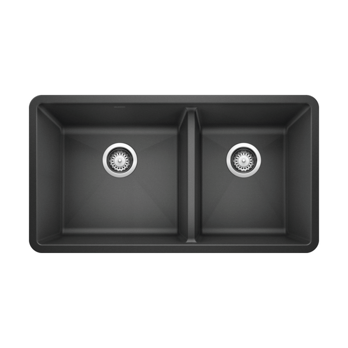 Blanco PRECIS U 1¾ Double Bowl SILGRANIT Undermount Kitchen Sink