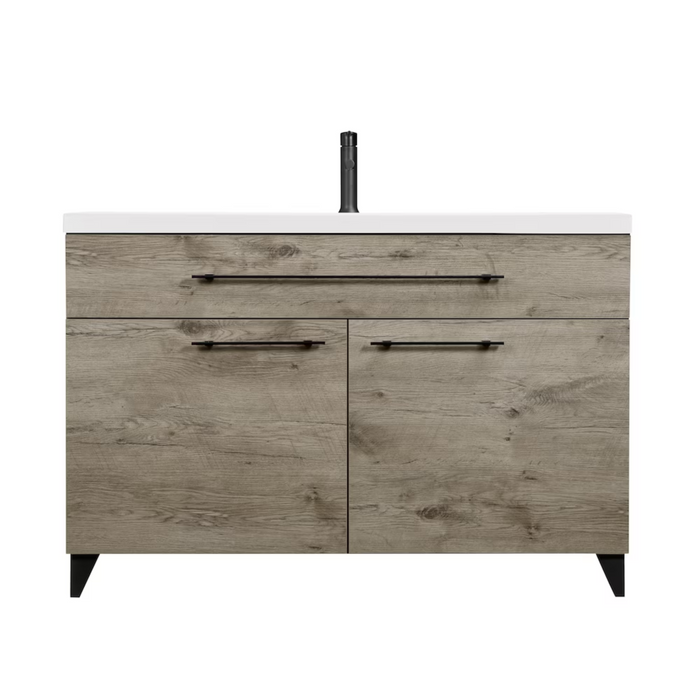 Luxo Marbre Beige Freestanding Vanity with 2 Doors and 1 Drawer