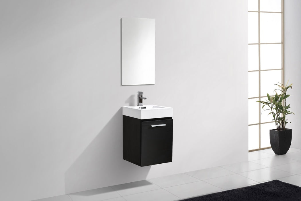 KubeBath Bliss 16" Wall Mount Modern Bathroom Vanity