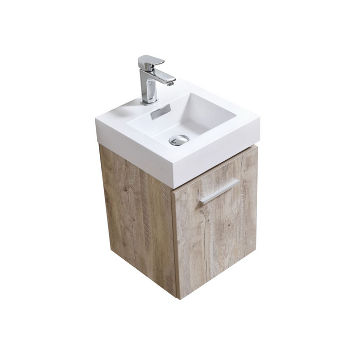KubeBath Bliss 16" Wall Mount Modern Bathroom Vanity
