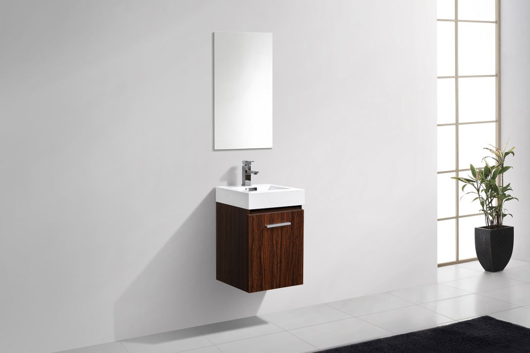 KubeBath Bliss 16" Wall Mount Modern Bathroom Vanity