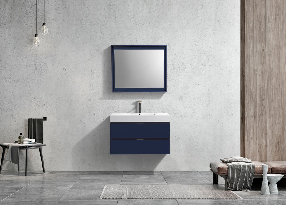 KubeBath Bliss 36" Wall Mount Modern Bathroom Vanity