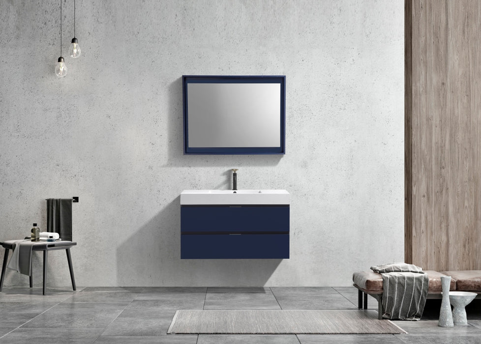 KubeBath Bliss 40" Wall Mount Modern Bathroom Vanity