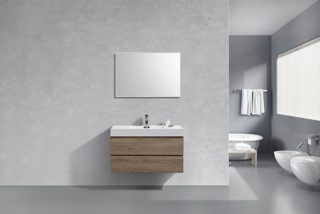 KubeBath Bliss 40" Wall Mount Modern Bathroom Vanity