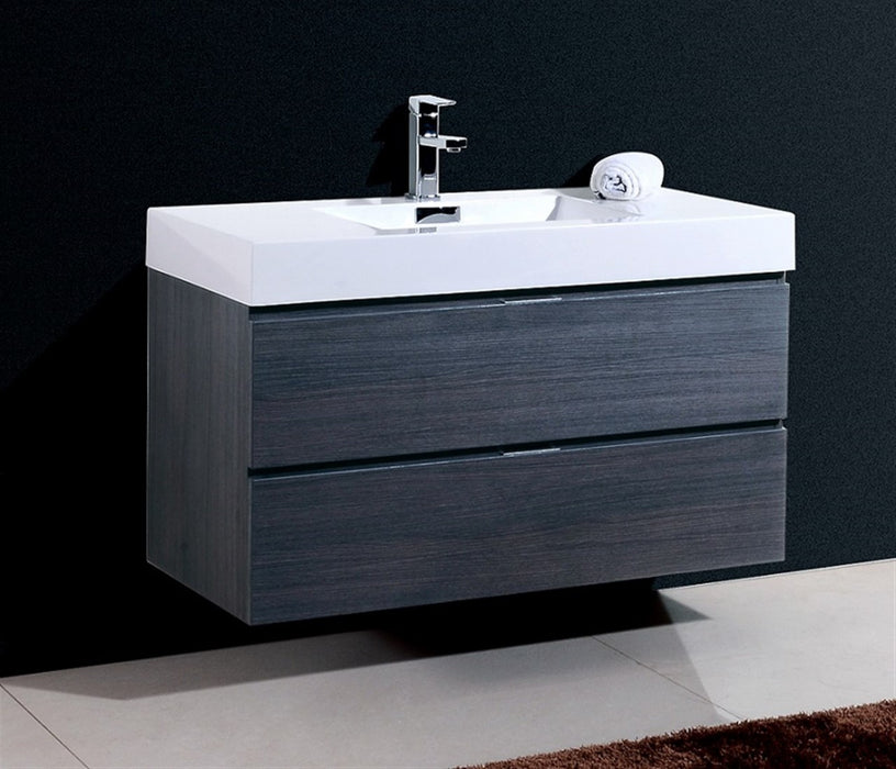 KubeBath Bliss 40" Wall Mount Modern Bathroom Vanity