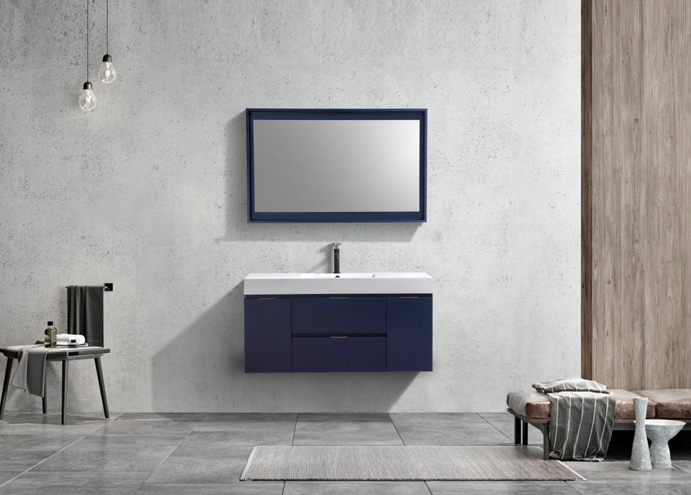 KubeBath Bliss 48" Wall Mount Modern Bathroom Vanity