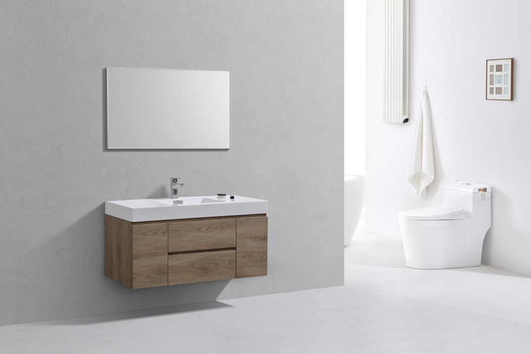 KubeBath Bliss 48" Wall Mount Modern Bathroom Vanity