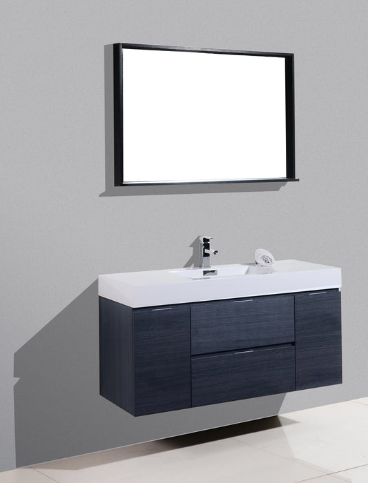 KubeBath Bliss 48" Wall Mount Modern Bathroom Vanity