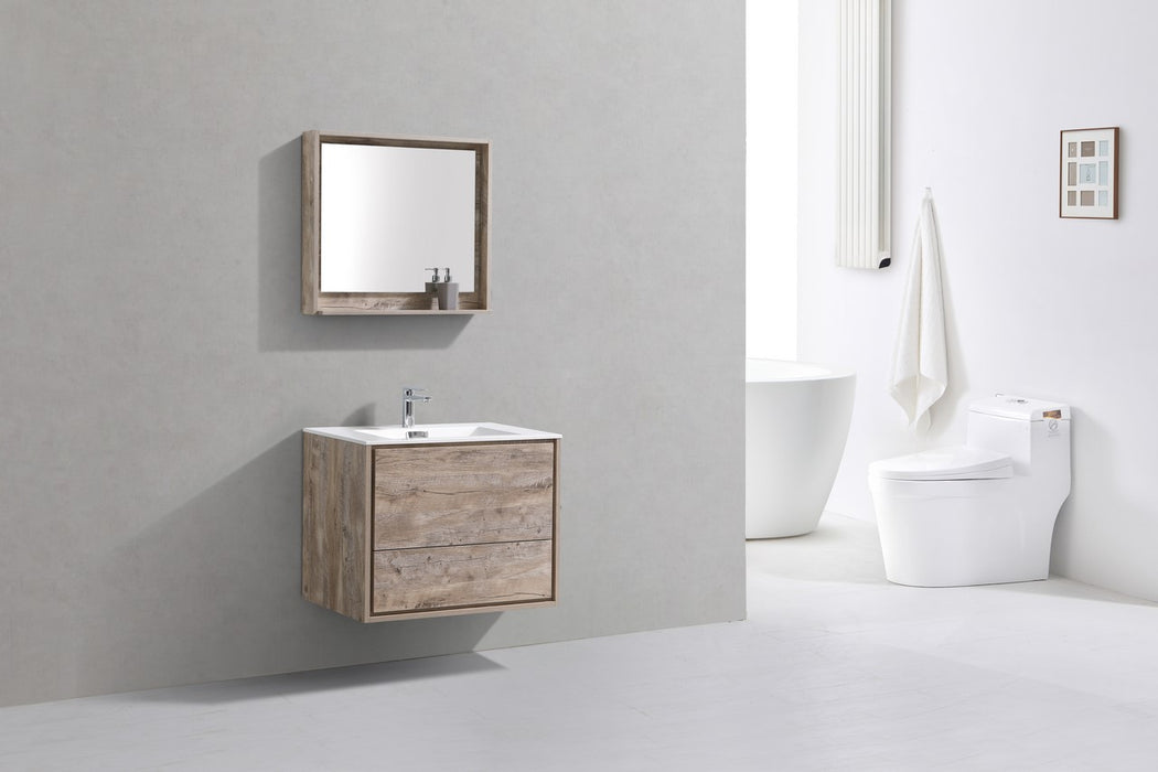 KubeBath DeLusso 30" Wall Mount Modern Bathroom Vanity