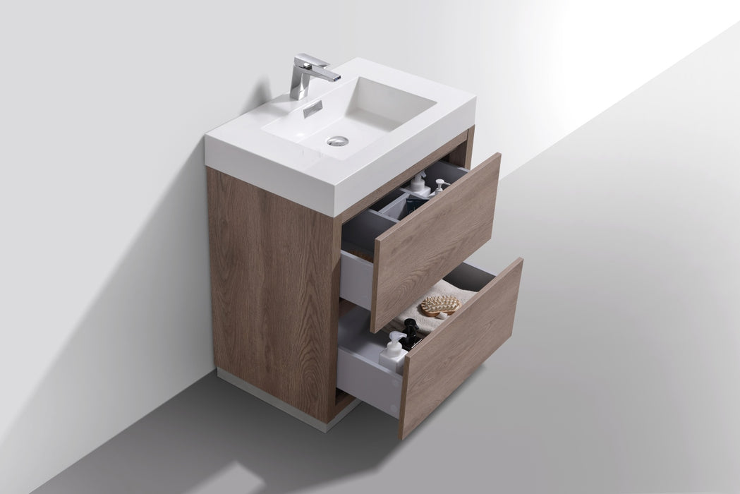 KubeBath Bliss 30" Freestanding Modern Bathroom Vanity