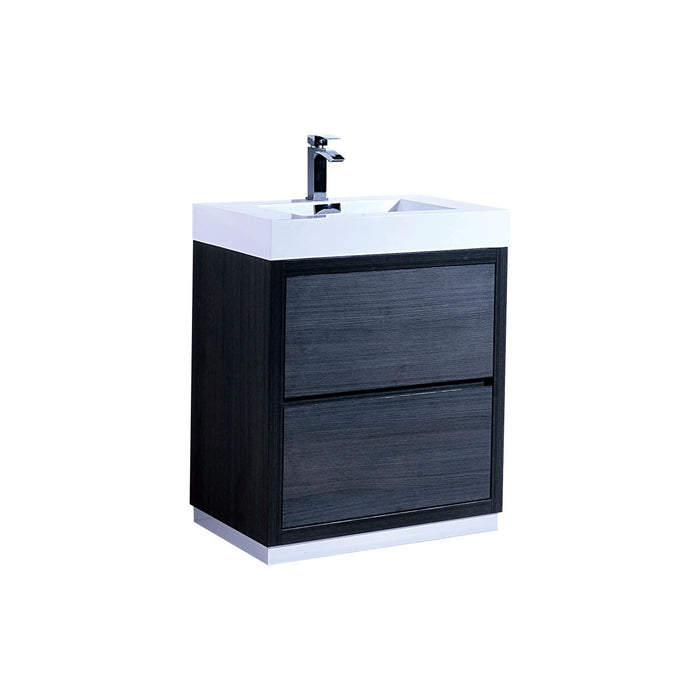 KubeBath Bliss 30" Freestanding Modern Bathroom Vanity