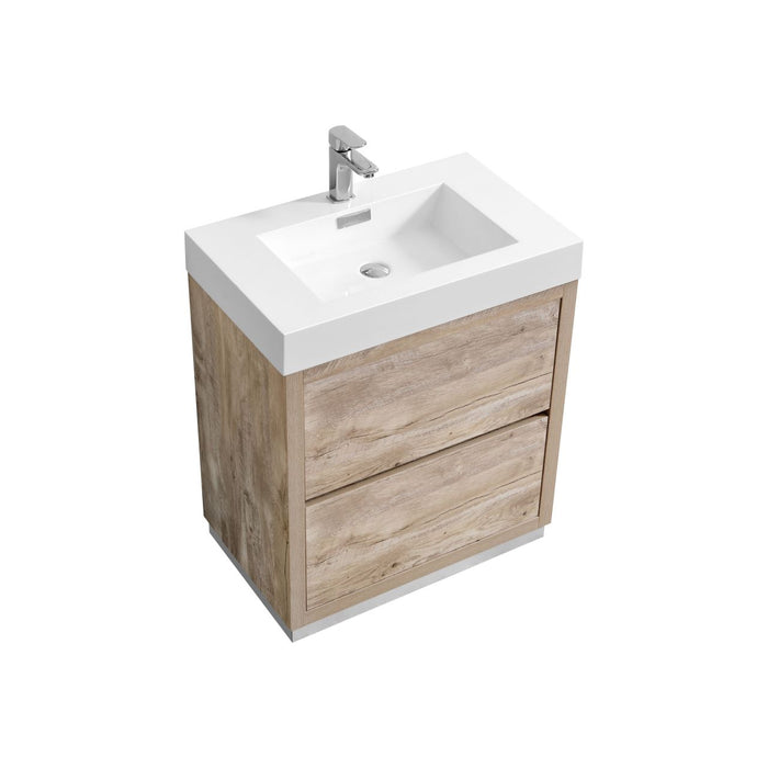 KubeBath Bliss 30" Freestanding Modern Bathroom Vanity
