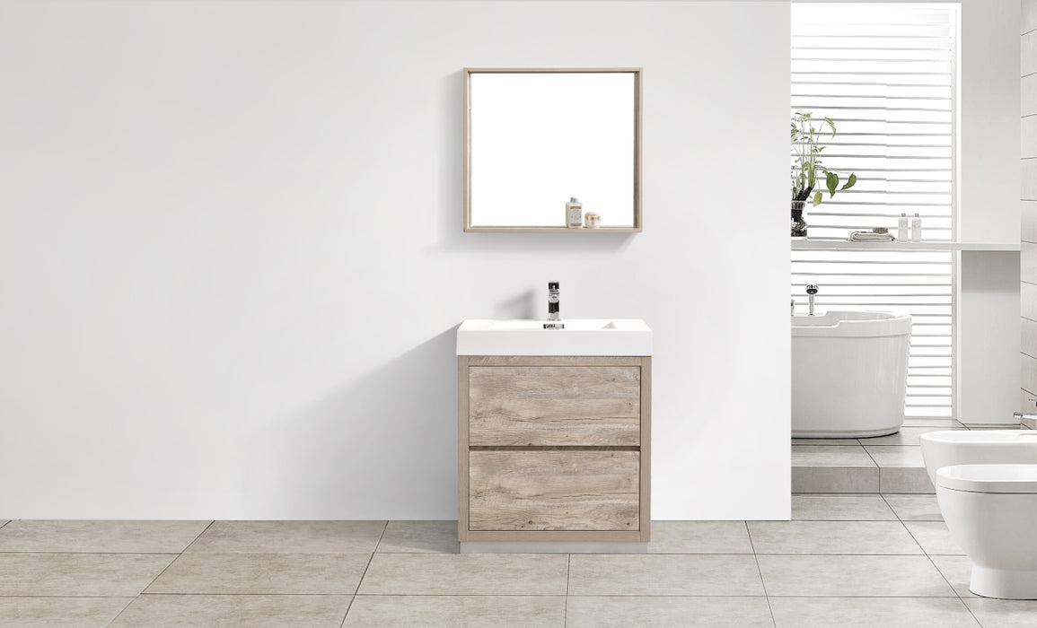 KubeBath Bliss 30" Freestanding Modern Bathroom Vanity
