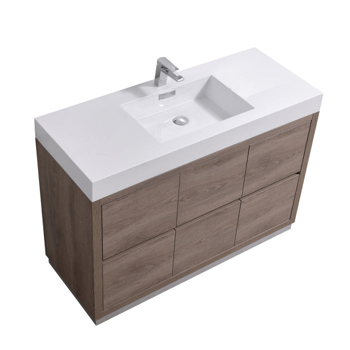 KubeBath Bliss 48" Freestanding Modern Bathroom Vanity