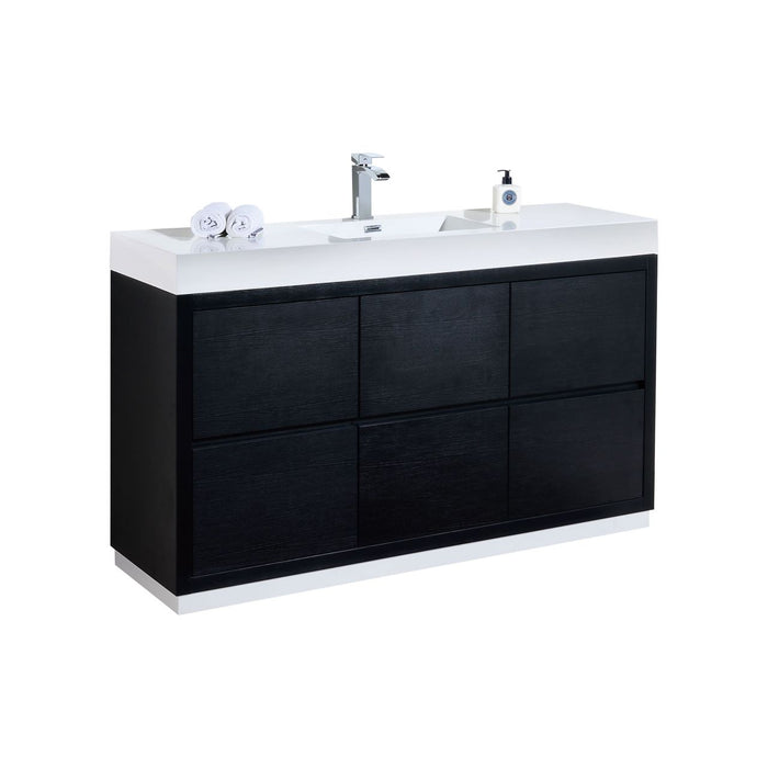 KubeBath Bliss 60" Single Sink Freestanding Modern Bathroom Vanity