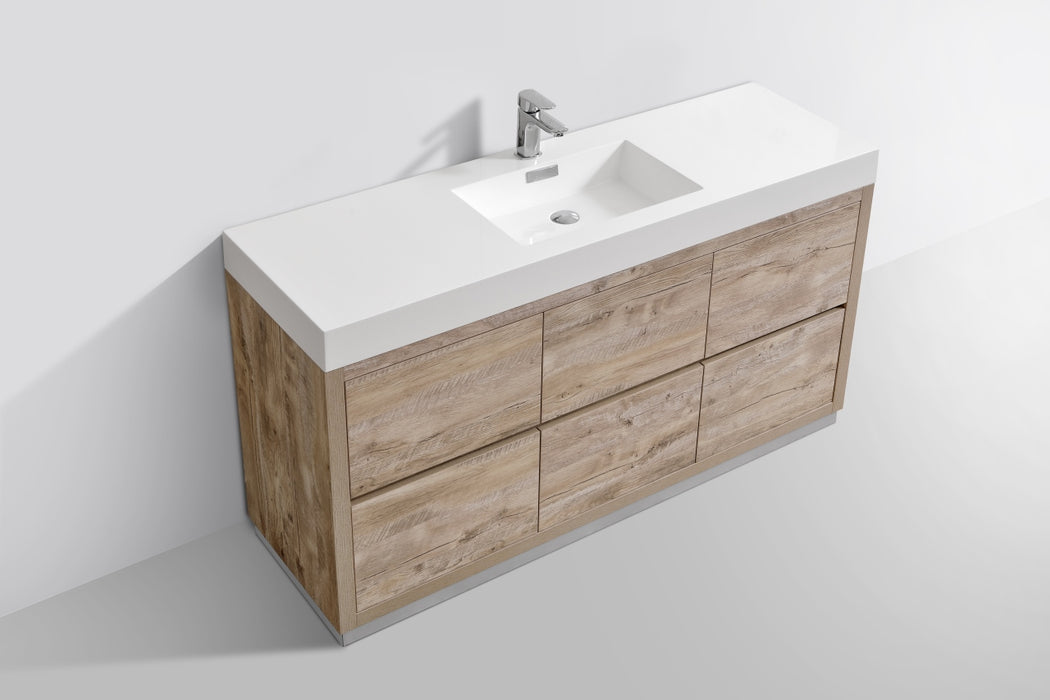 KubeBath Bliss 60" Single Sink Freestanding Modern Bathroom Vanity