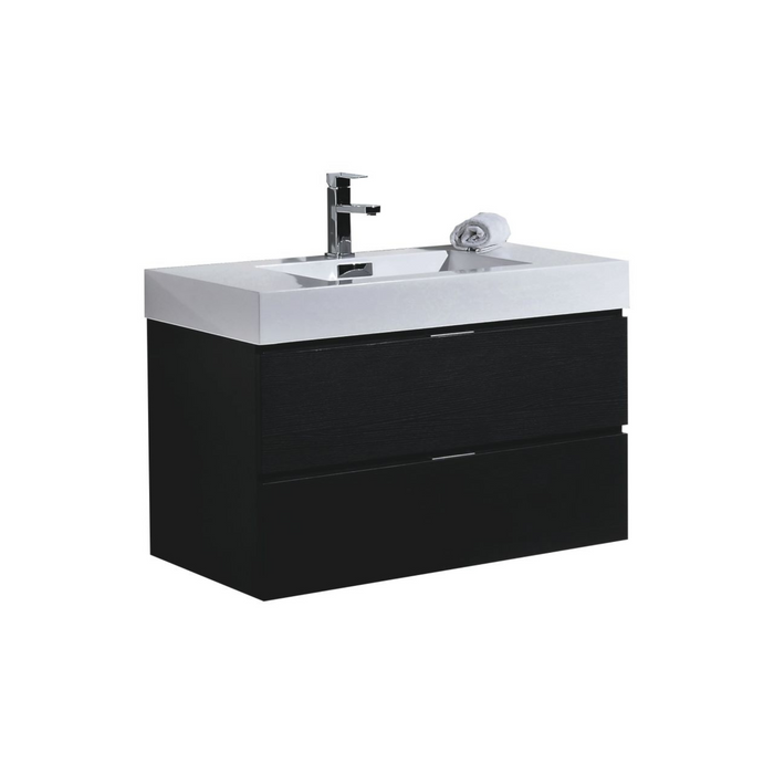 KubeBath Bliss 36" Wall Mount Modern Bathroom Vanity