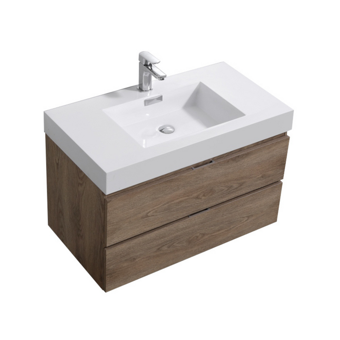 KubeBath Bliss 36" Wall Mount Modern Bathroom Vanity