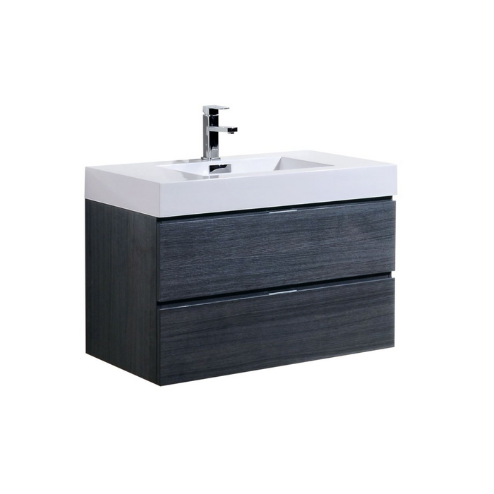 KubeBath Bliss 36" Wall Mount Modern Bathroom Vanity