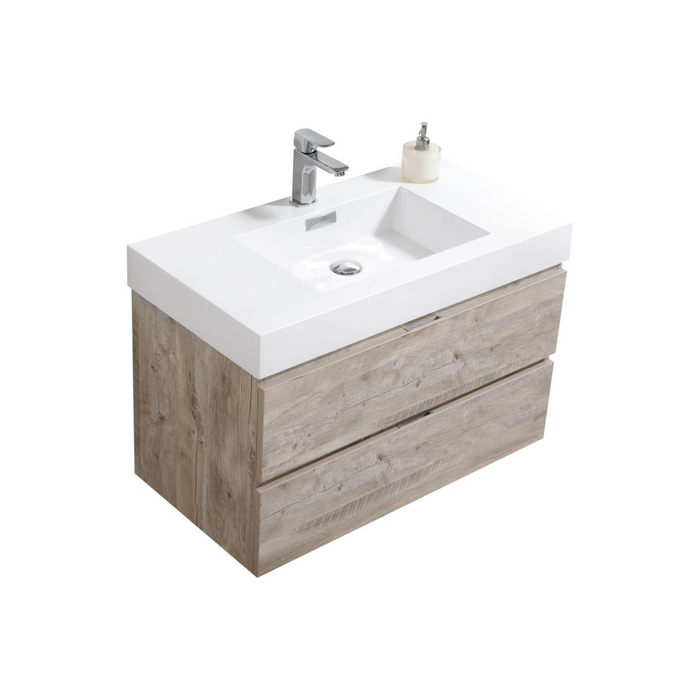 KubeBath Bliss 36" Wall Mount Modern Bathroom Vanity