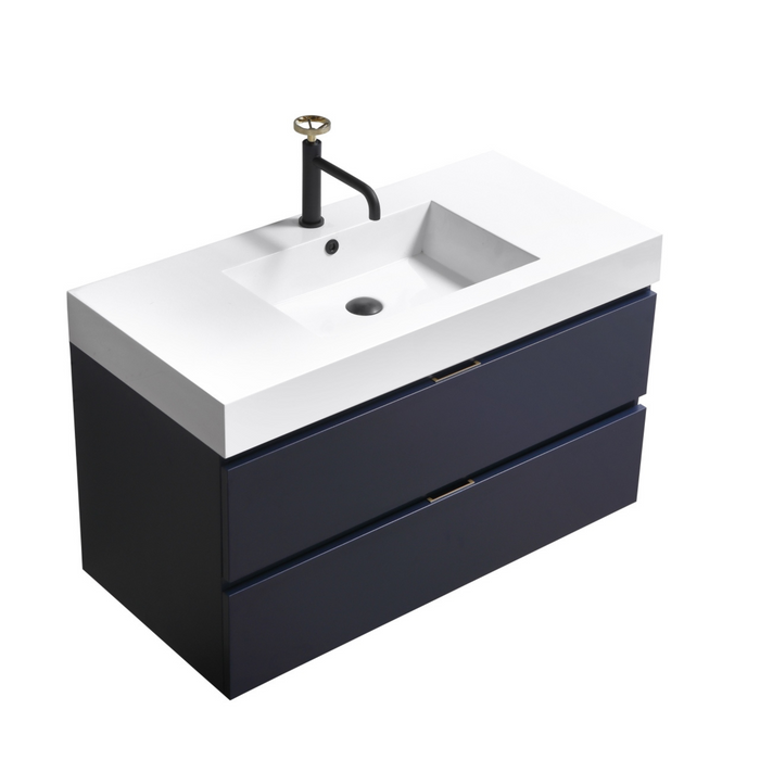 KubeBath Bliss 40" Wall Mount Modern Bathroom Vanity